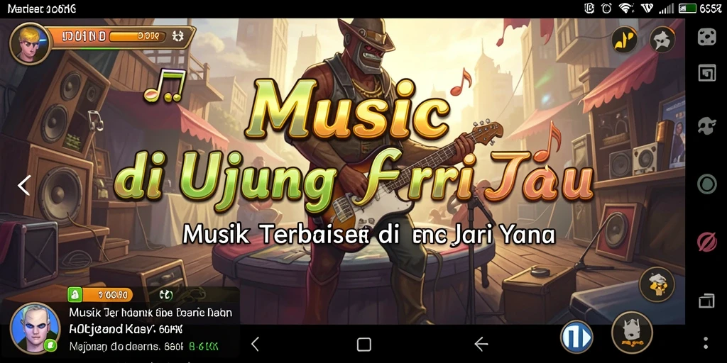Tampilan gameplay seru dari 66K yang menampilkan interaksi musik.