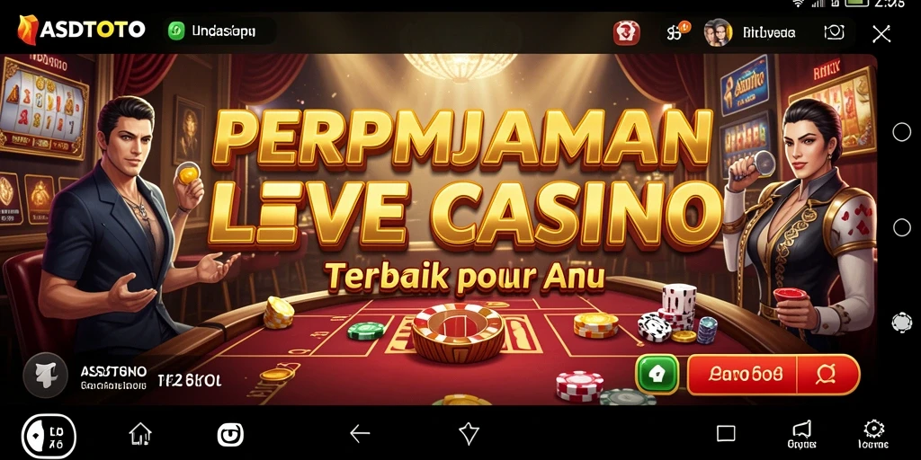 Screenshot menampilkan gameplay menyenangkan di ASDTOTO dalam suasana Live Casino.