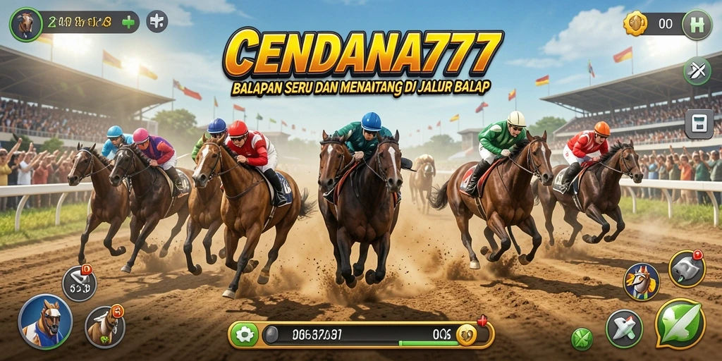 Gameplay seru CENDANA777 dengan balapan menegangkan dan mobil yang bertenaga.