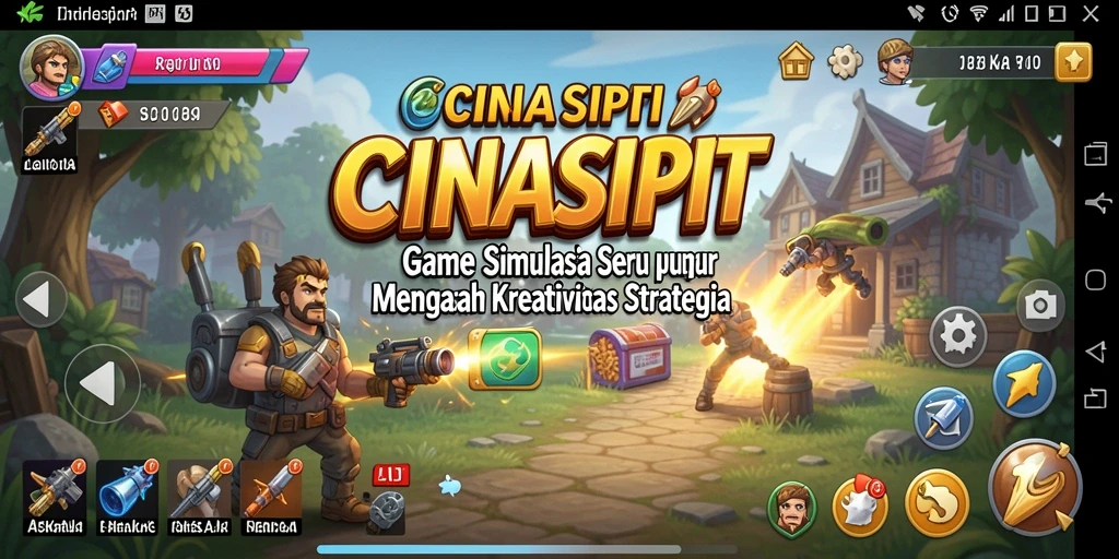 Tangkapan layar gameplay CINASIPIT yang menunjukkan kreativitas tak terbatas.