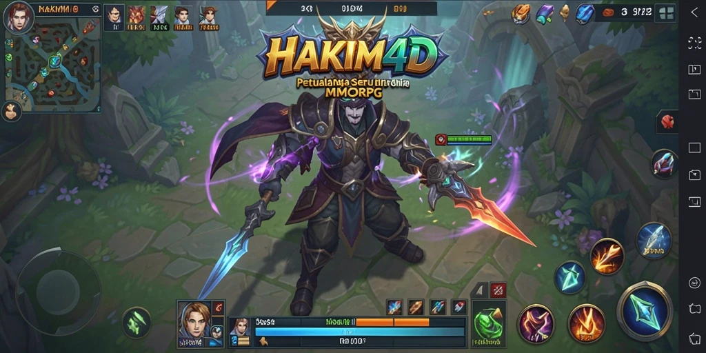 Tangkapan layar gameplay HAKIM4D menampilkan petualangan seru di dunia MMORPG.