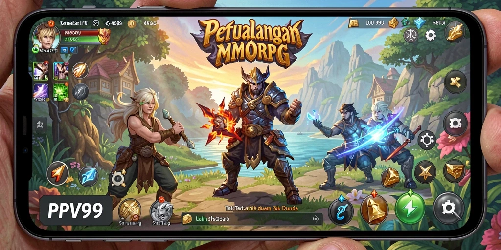 Tangkapan layar gameplay PPV99 yang menunjukkan aksi seru dalam dunia MMORPG.