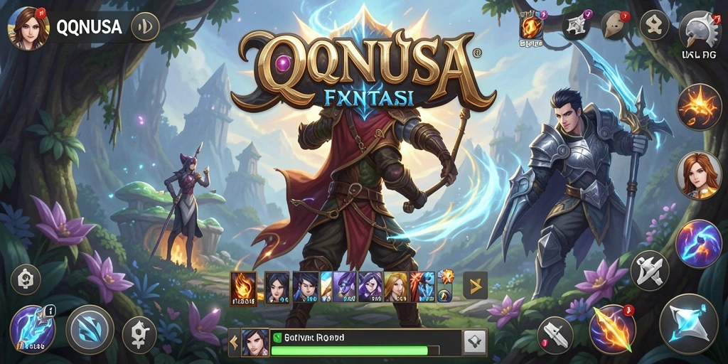 Tampilan screenshot menunjukkan pertempuran mendebarkan dalam QQNUSA.