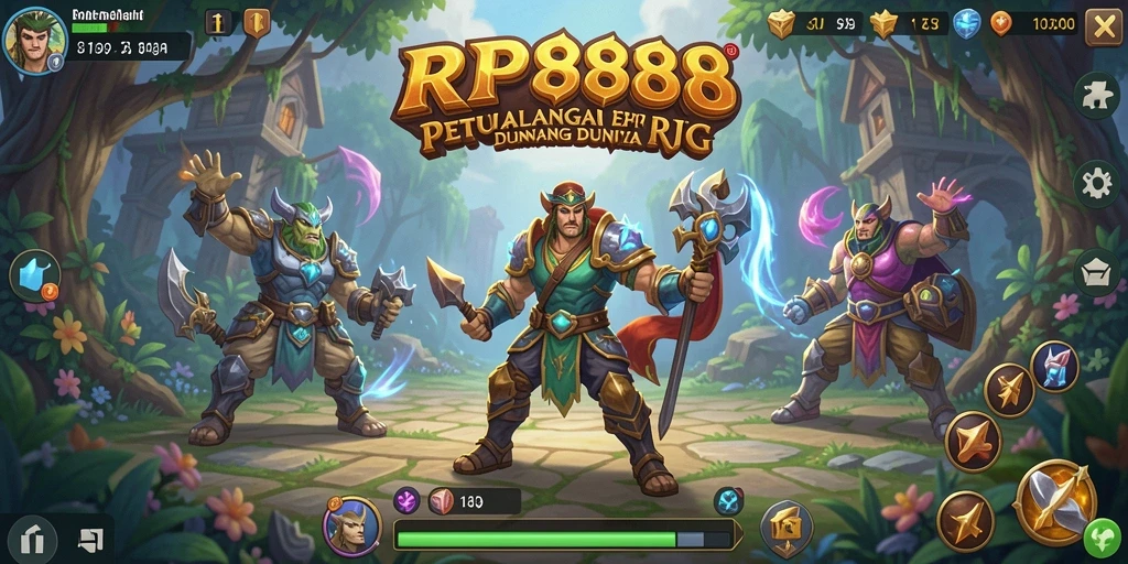 Tampilan gameplay menakjubkan dalam RPG yang seru dan menarik.