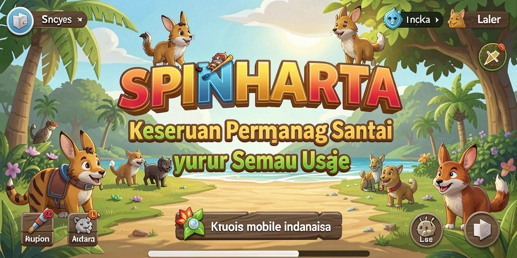Tampilan seru dari gameplay SPINHARTA yang penuh warna.
