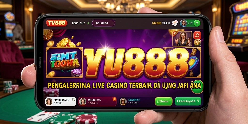 Tampilan gameplay Live Casino yang seru dan interaktif di TV888.